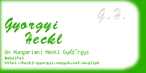 gyorgyi heckl business card